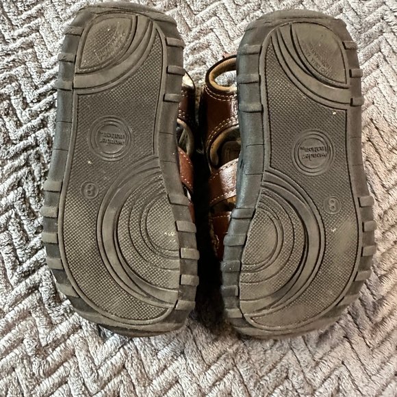 Open-Toed Brown Dress Sandals - Picture 5 of 5